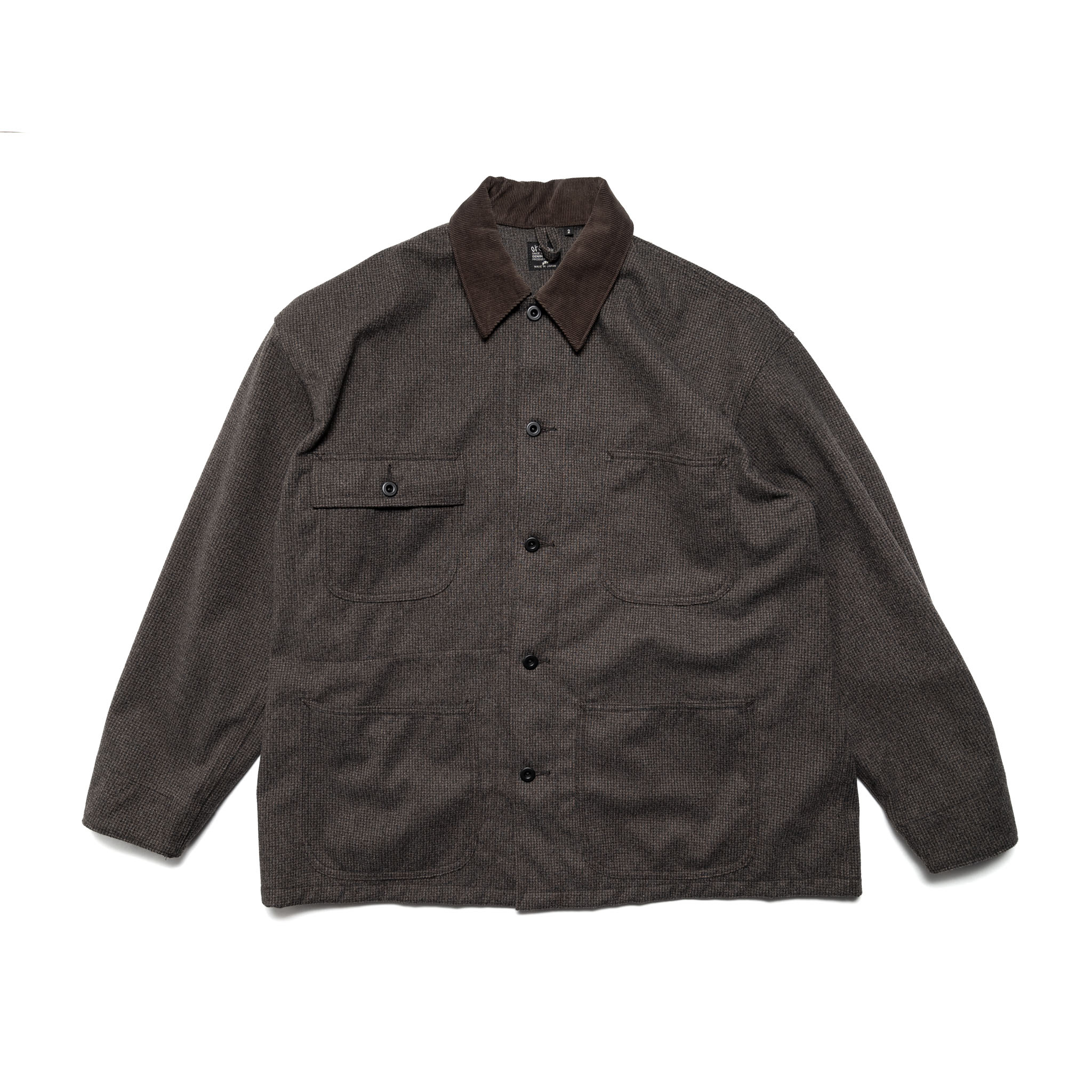 Relax Fit Coverall - Brown Houndstooth