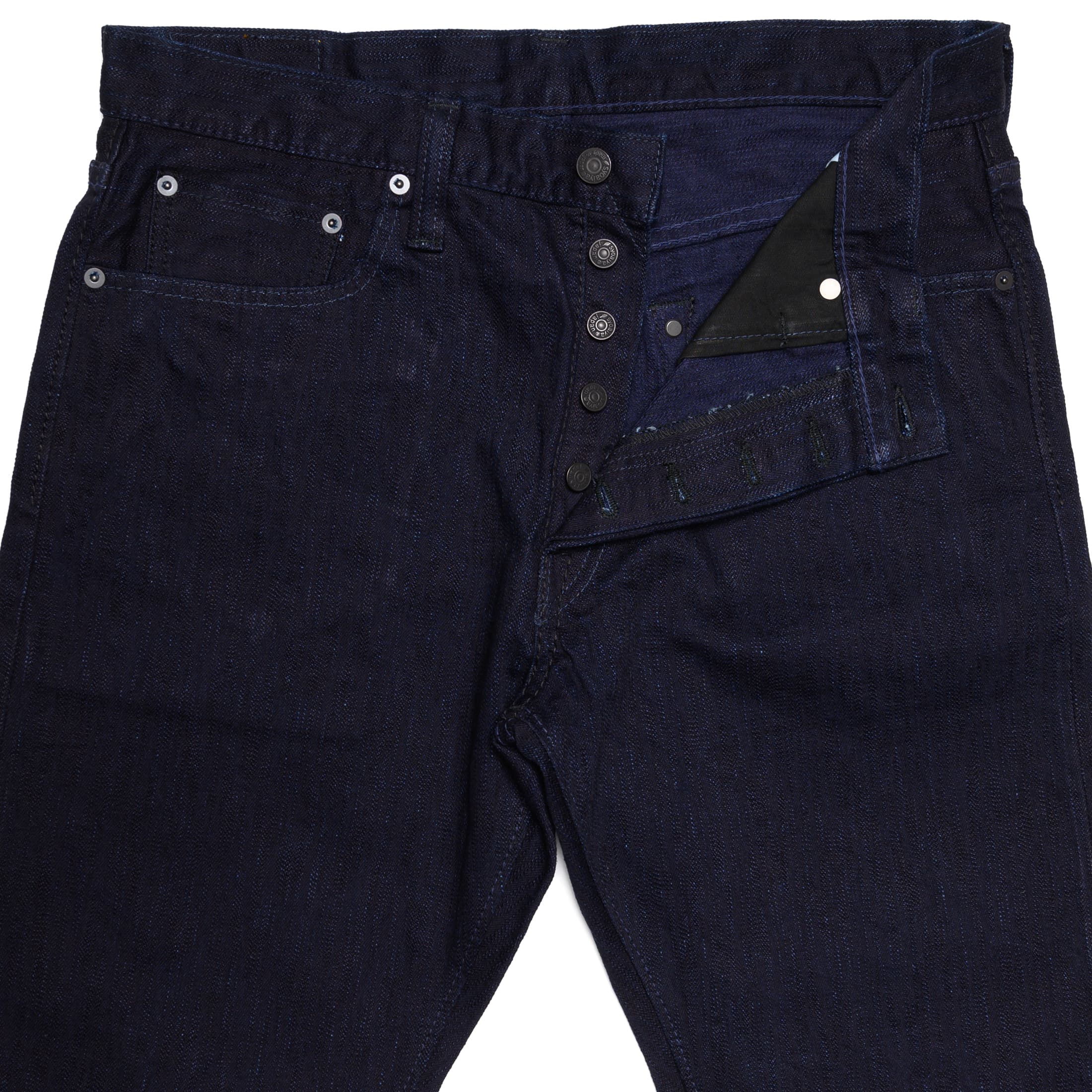 1167-WID 13oz Extra Slub Stretch Selvedge Denim - Relaxed Tapered - Double Indigo