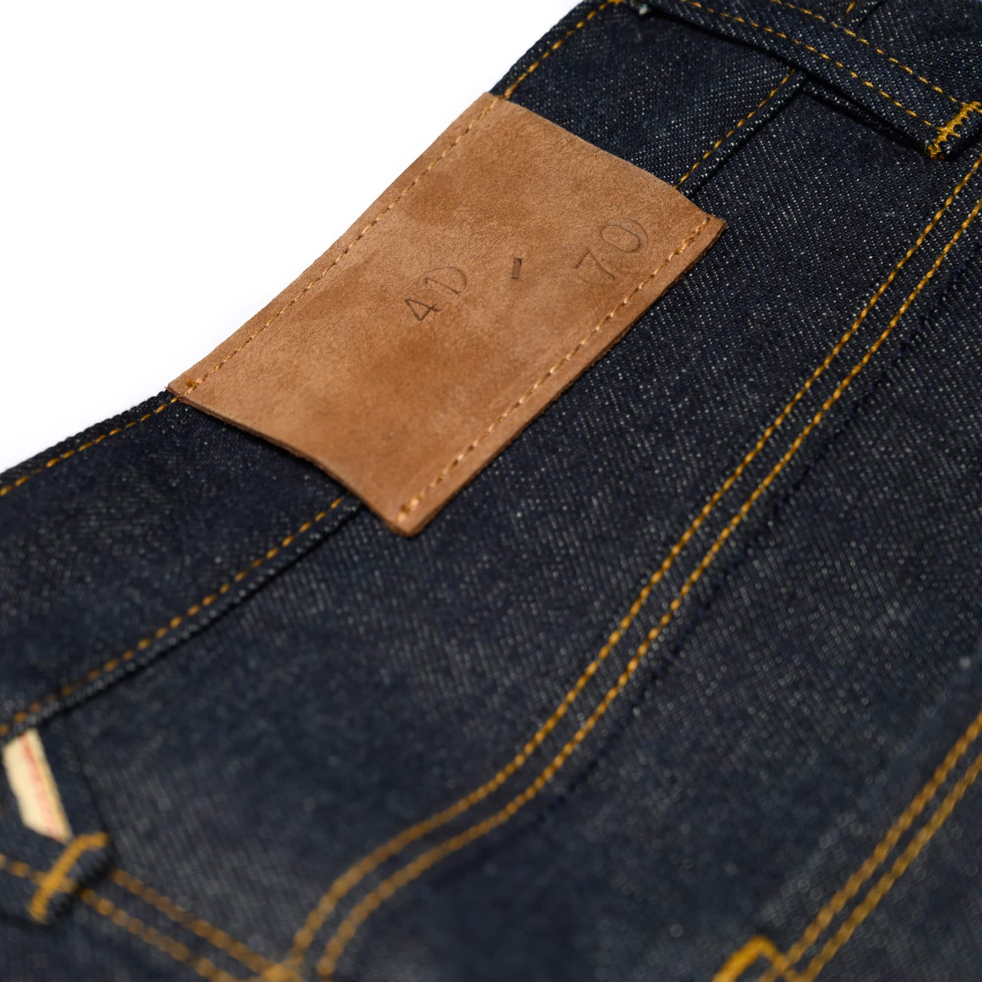 Graham Taper 13oz Nihon Menpu Selvedge Denim  Leather Patch