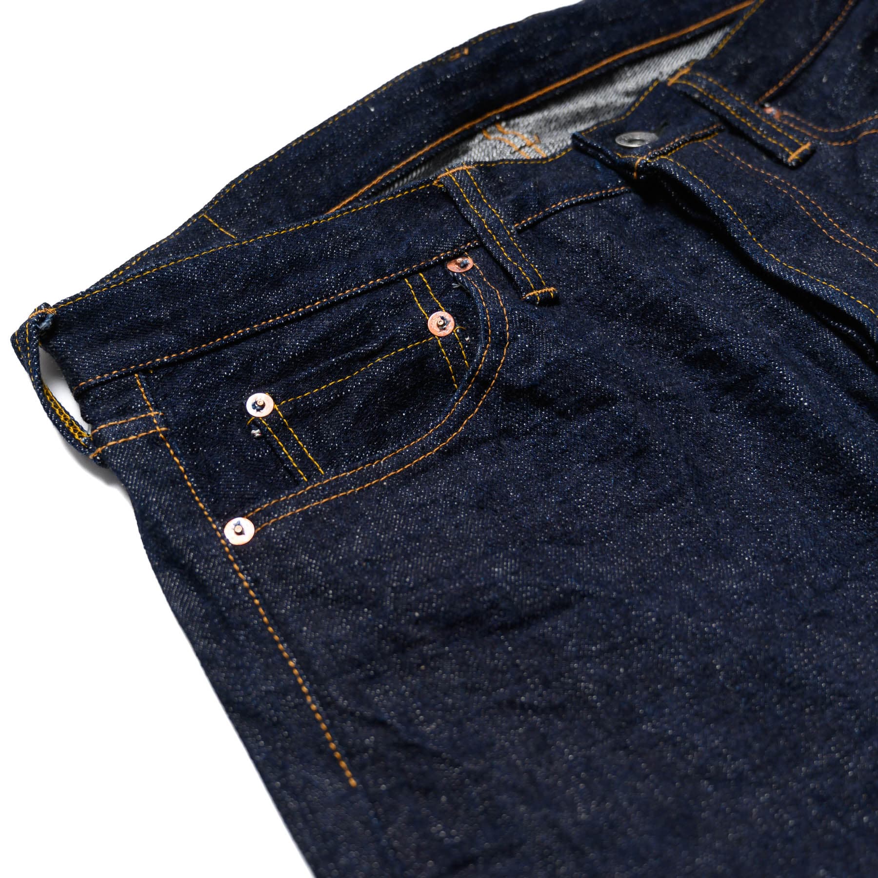 S713VXII "Bushido" 17oz Slim Tapered Selvedge Denim Front Coin Pocket Detail