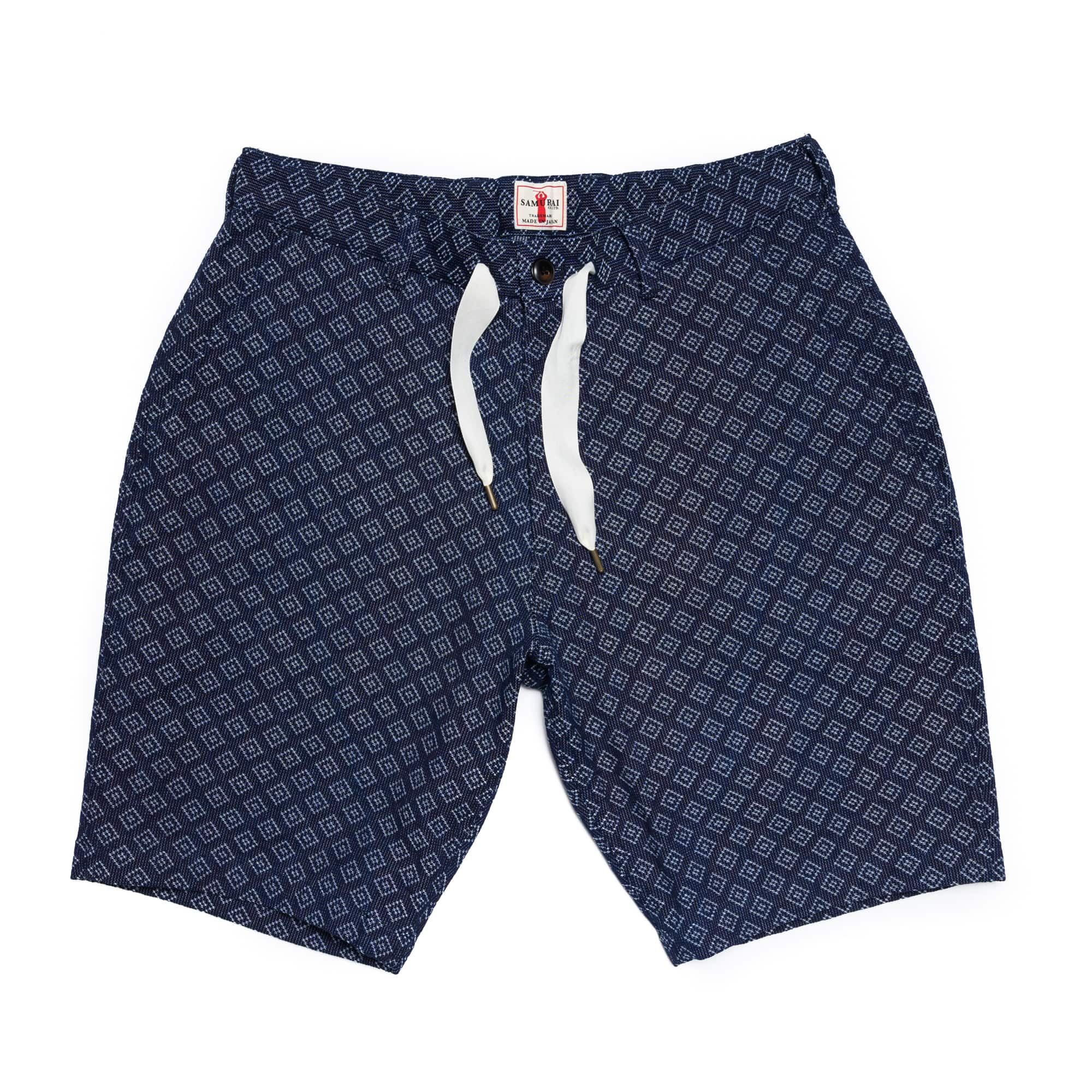 EZ Shorts - Natural Indigo Sashiko - Natural Indigo