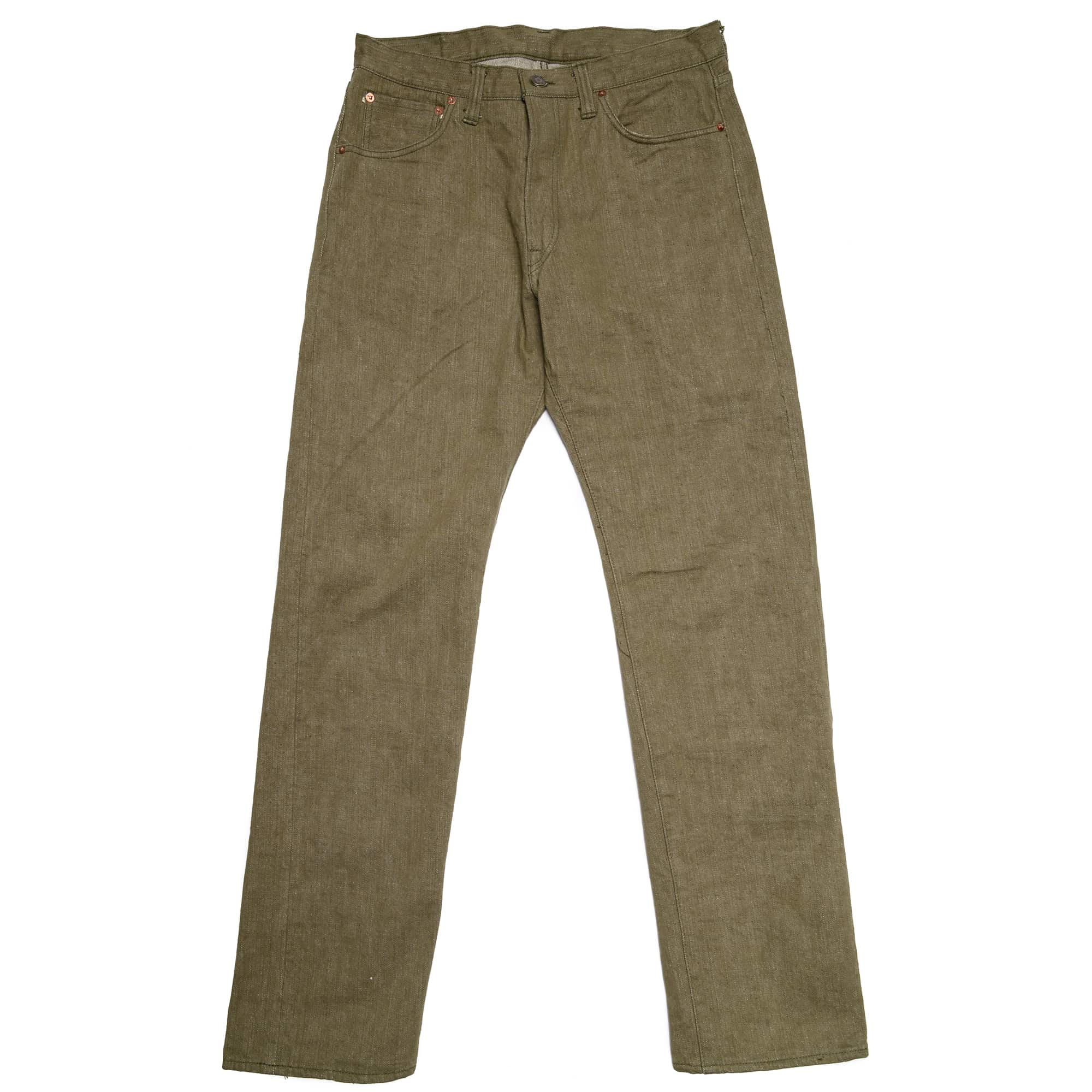 Samurai | S0150GNX Uguisu Green Selvedge Denim Regular Straight | Green ...