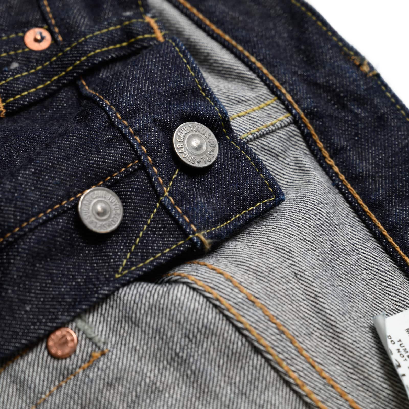 Sugar Cane SC41947 14.25oz Selvedge Regular Straight Indigo Hardware Detail