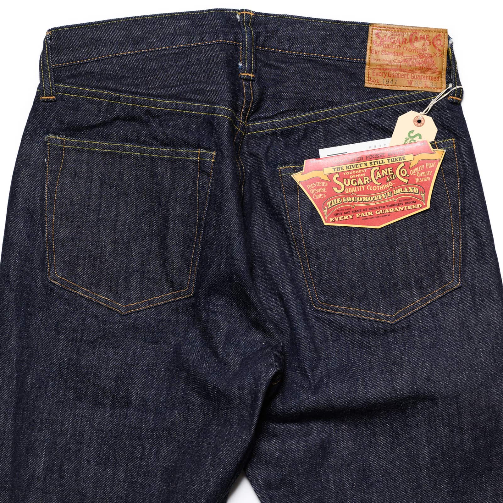 Sugar Cane SC41947 14.25oz Selvedge Regular Straight Indigo Rear Pockets