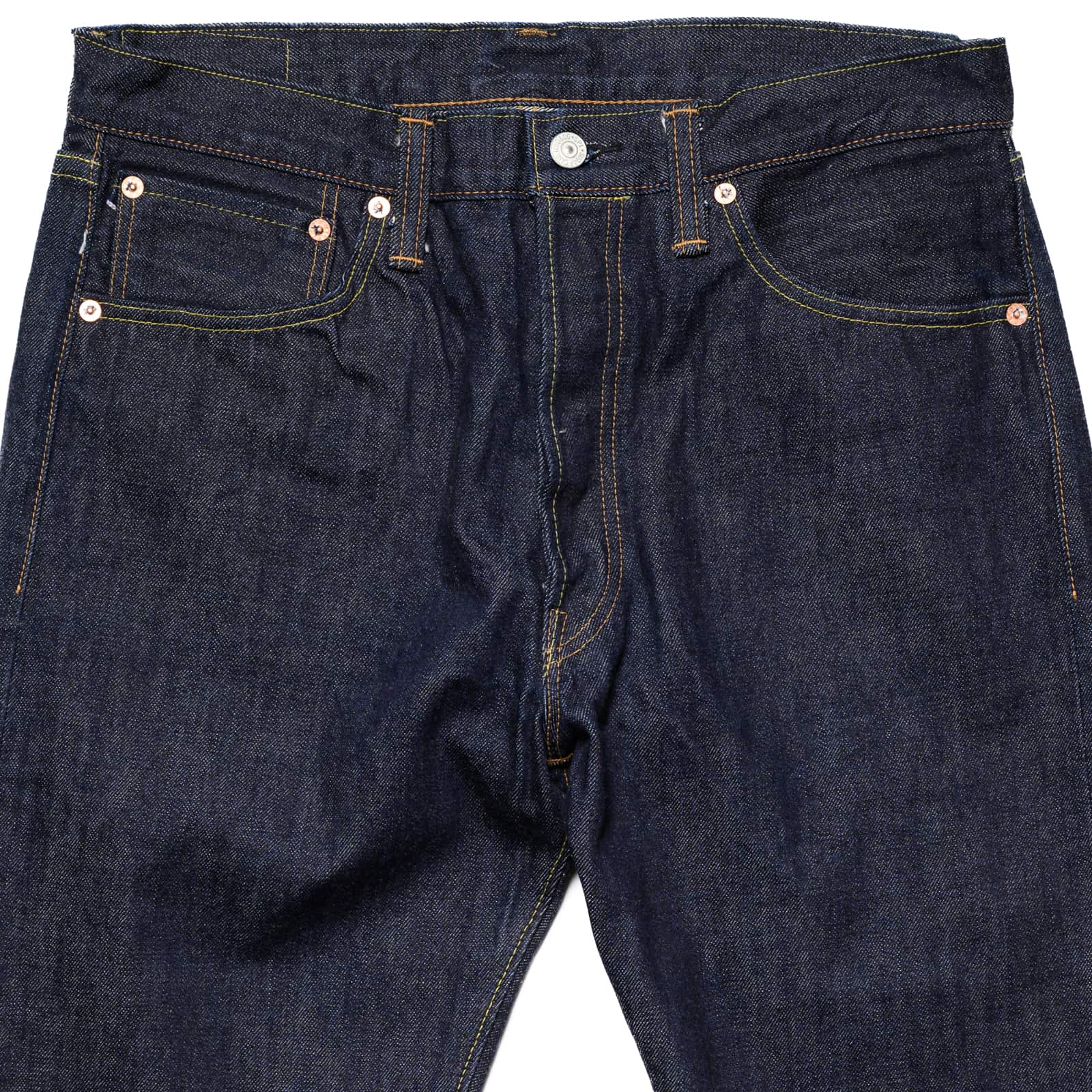 Sugar Cane SC42021 14.25oz Selvedge Denim Slim Tapered Indigo Top Block