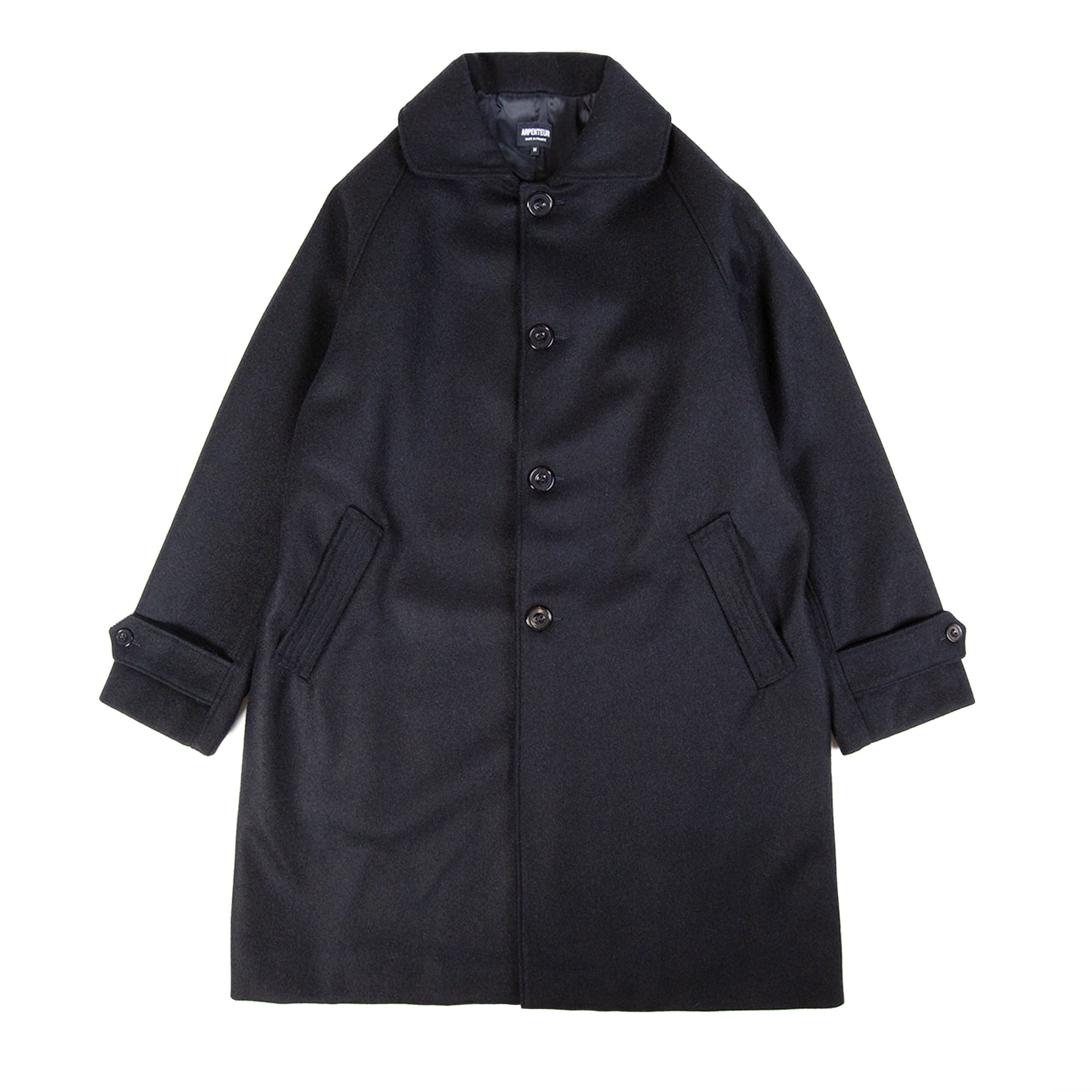 Arpenteur Utile Coat Wool Melton Navy Front