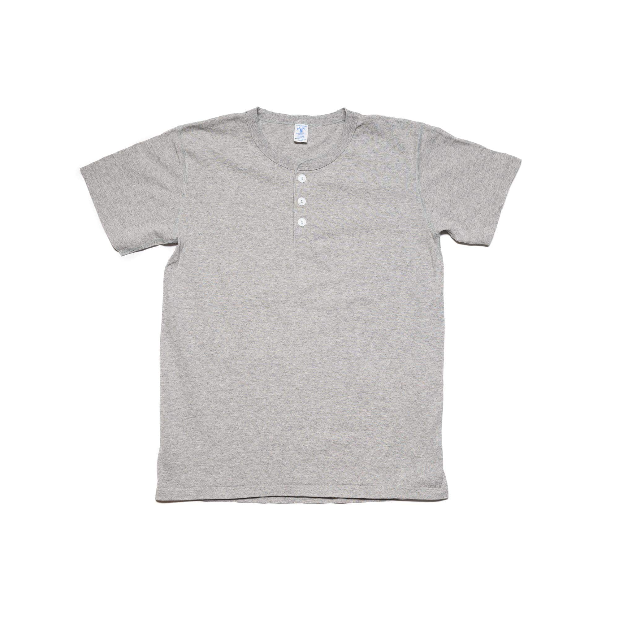 Velva Sheen Short Sleeve Henley Heather Gray