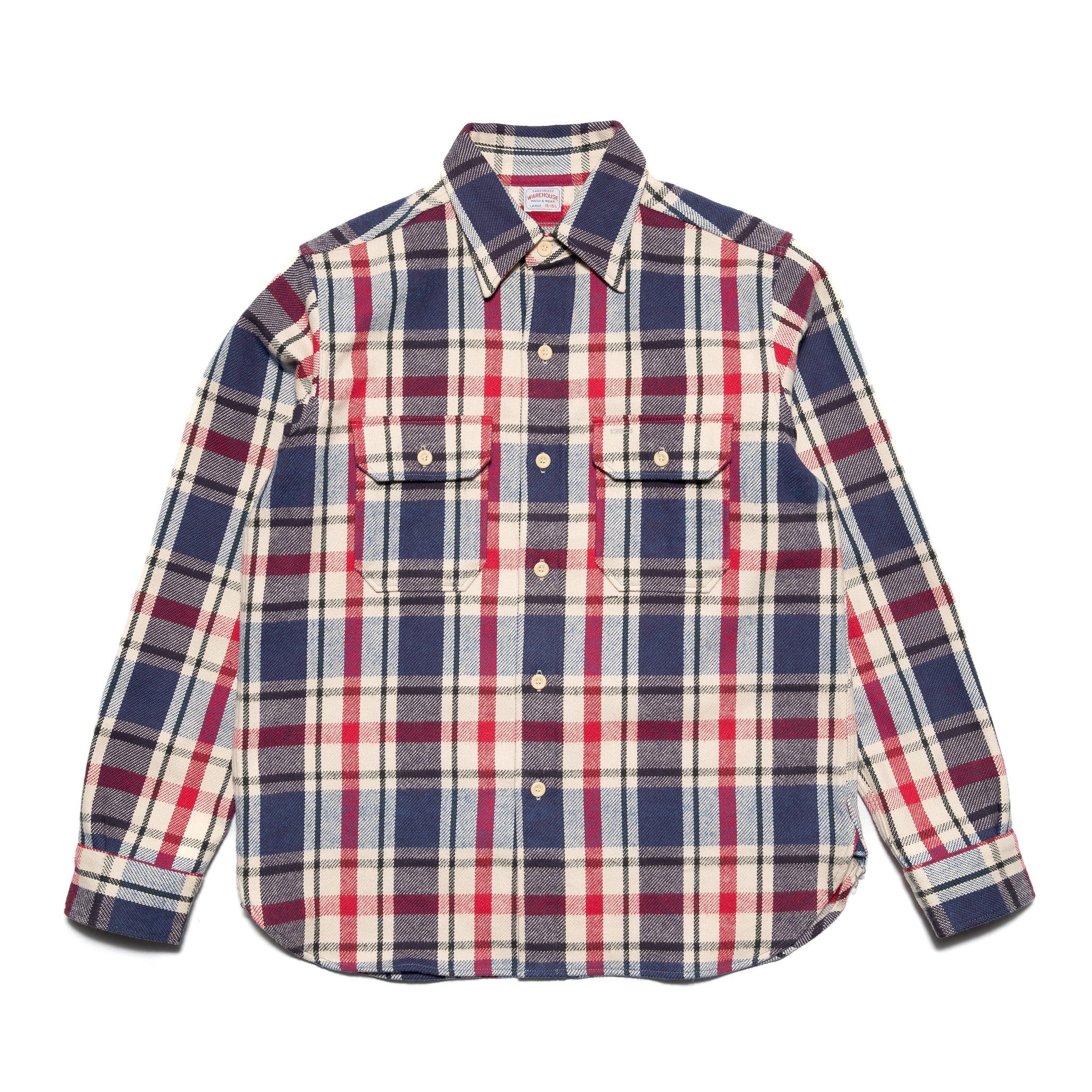 3104-N "D Pattern" Flannel Shirt - Blue