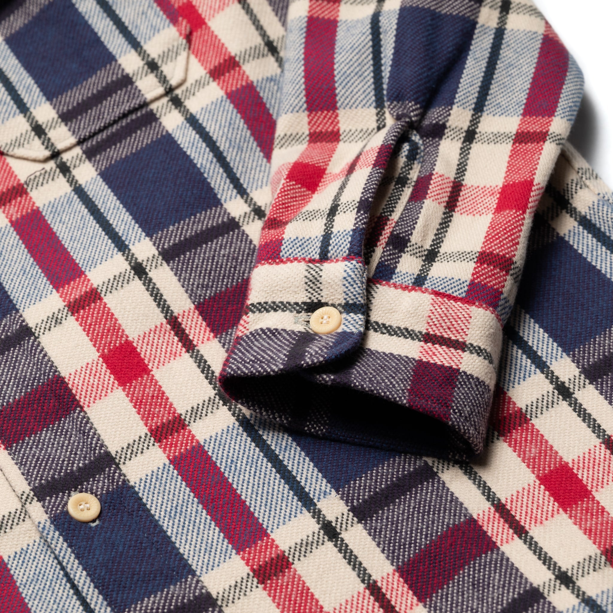 3104-N "D Pattern" Flannel Shirt - Blue