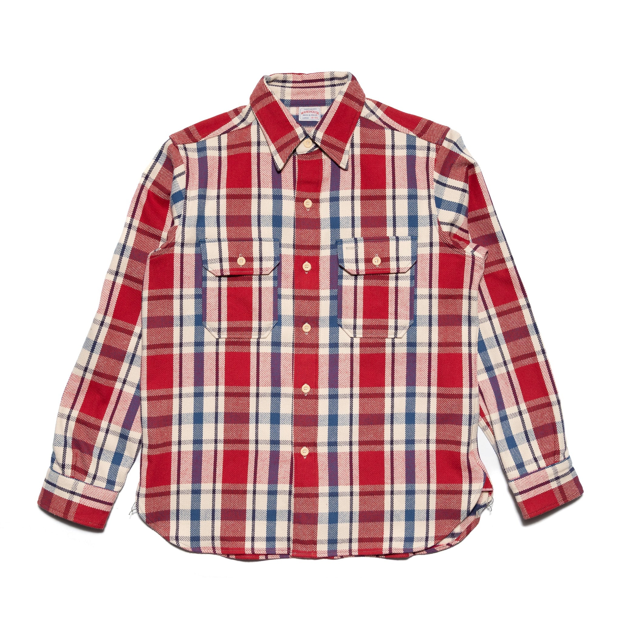 3104-N "D Pattern" Flannel Shirt - Red