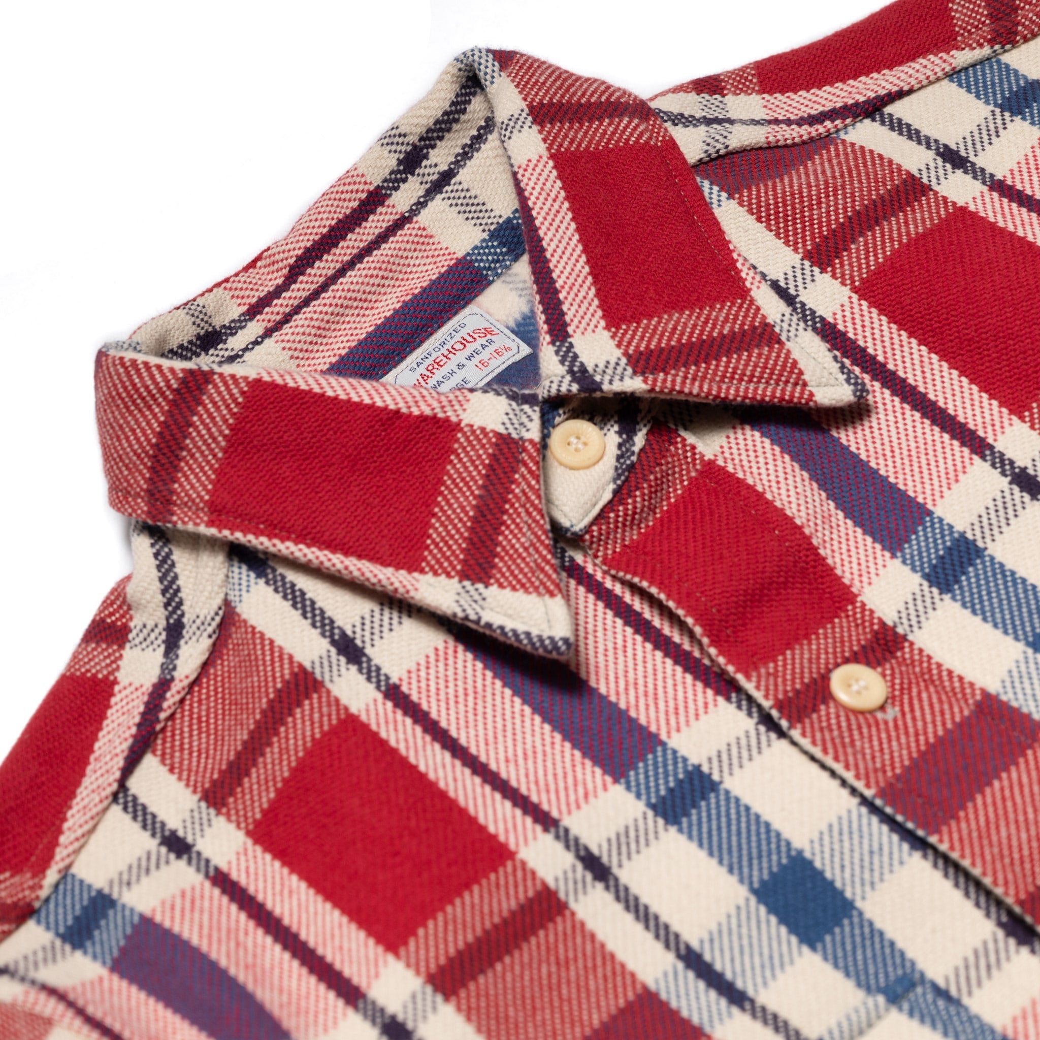 3104-N "D Pattern" Flannel Shirt - Red