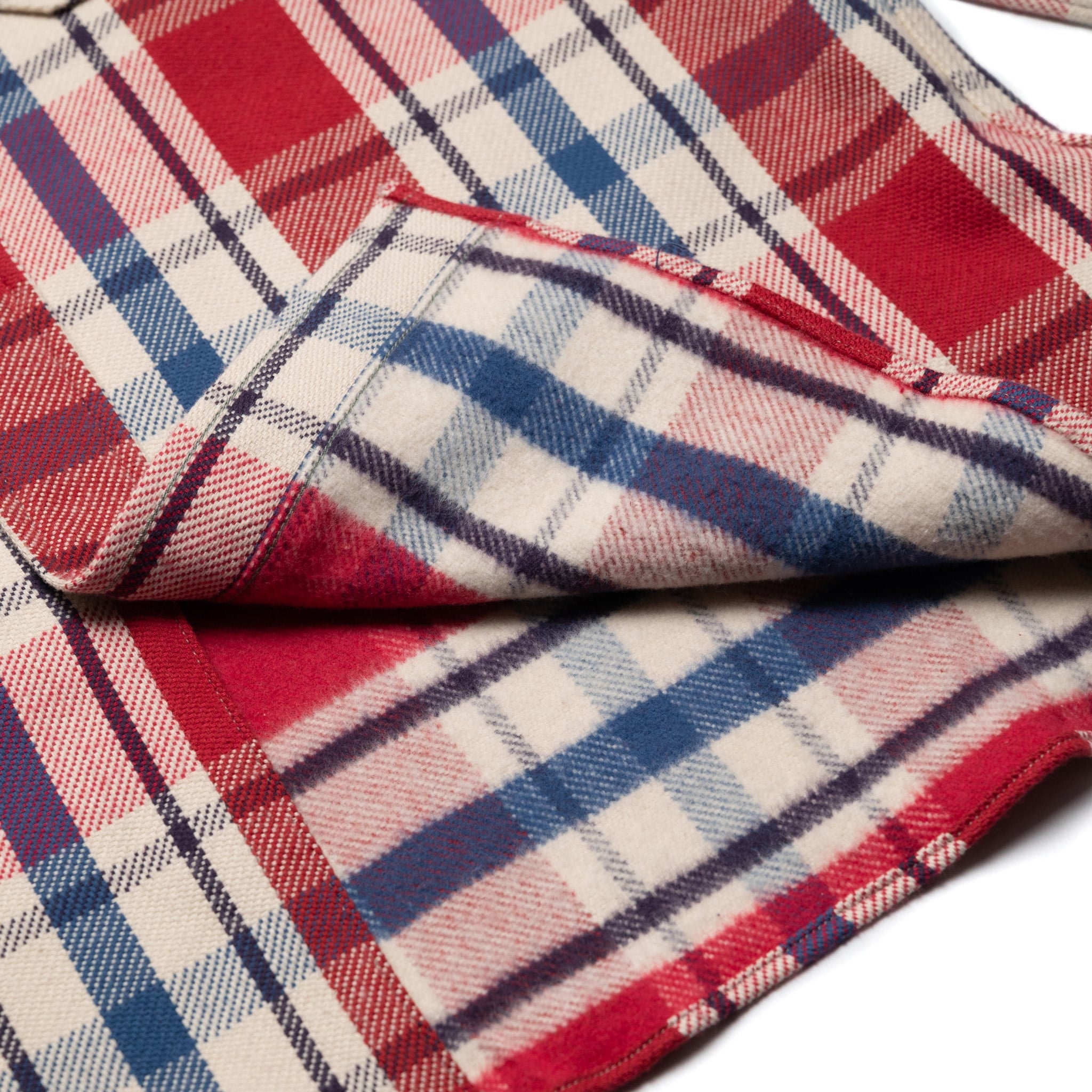 3104-N "D Pattern" Flannel Shirt - Red