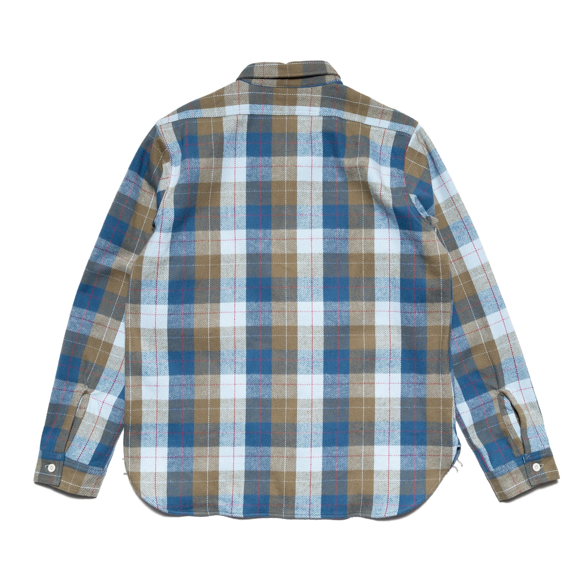 3104-N "E Pattern" Flannel Shirt - Blue