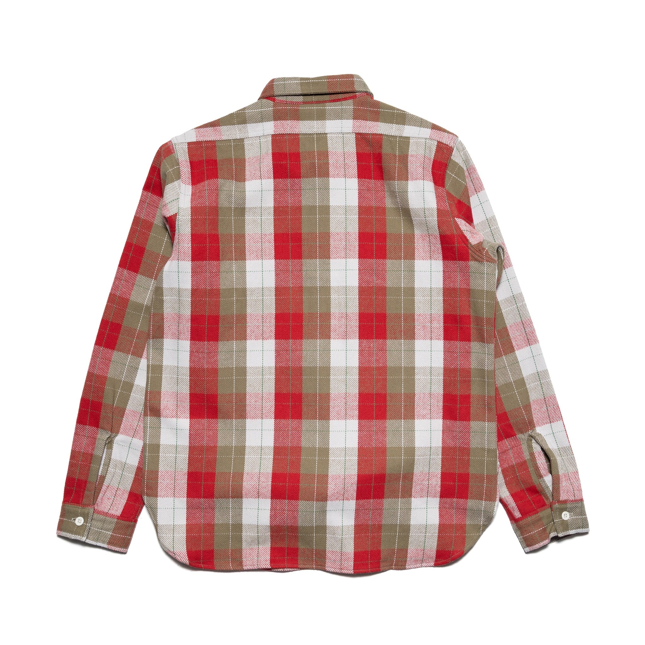 3104-N "E Pattern" Flannel Shirt - Red