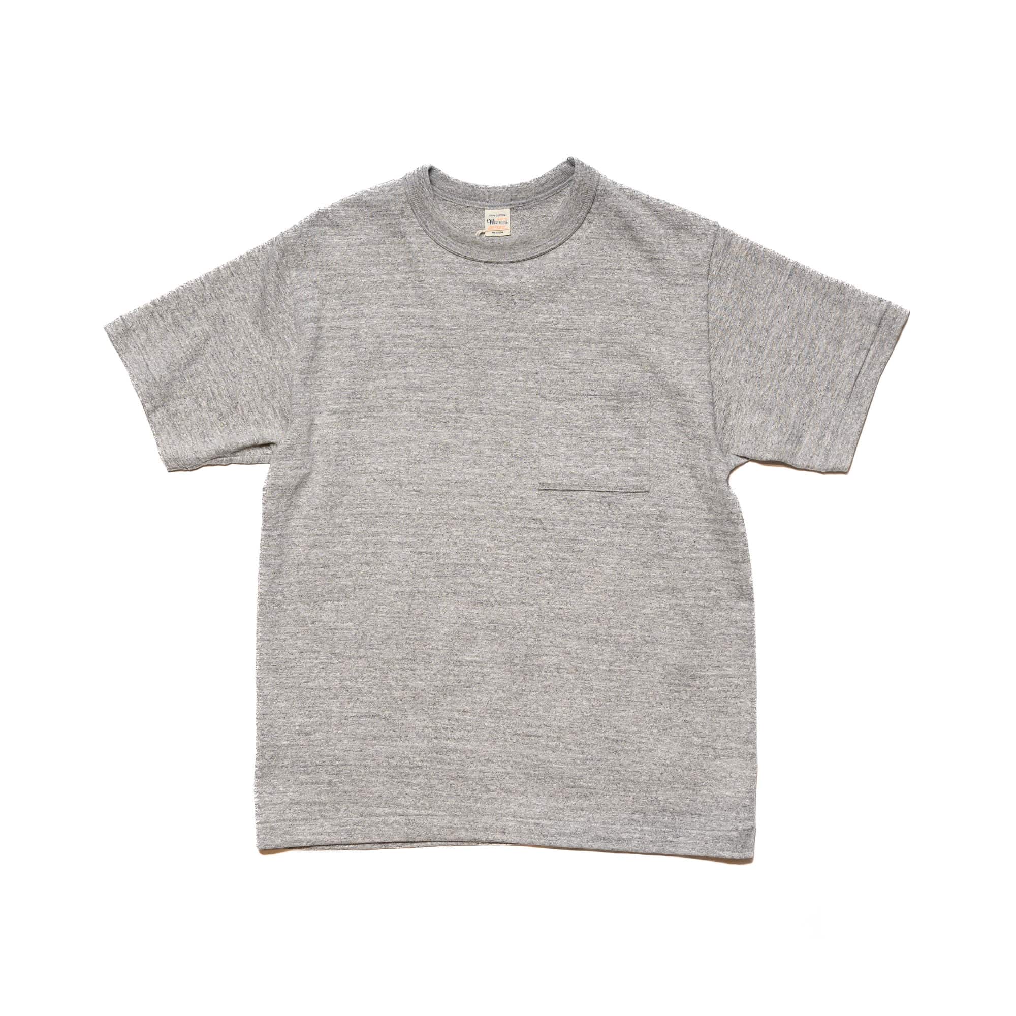 4601P Cotton Pocket Tee - Heather Grey