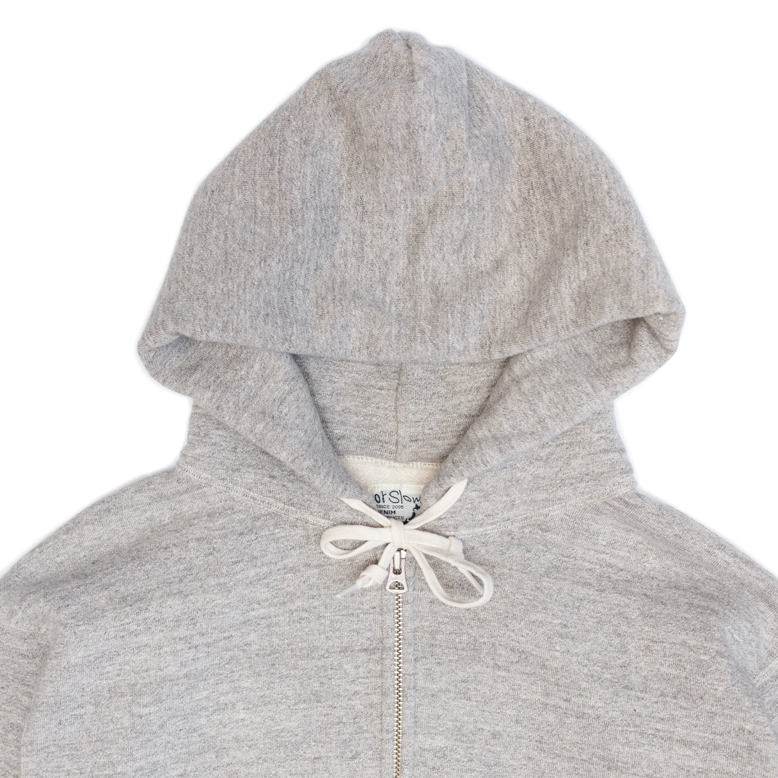 Loop Wheel Zip-Up Hooded Sweat Shirt - Heather Gray