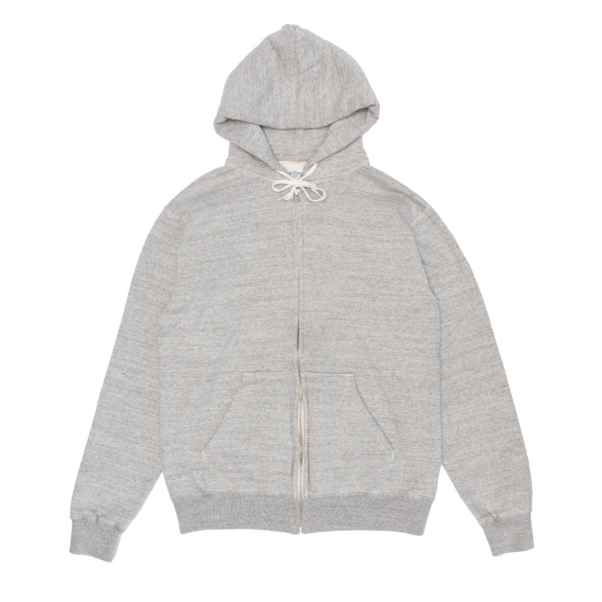 Loop Wheel Zip-Up Hooded Sweat Shirt - Heather Gray