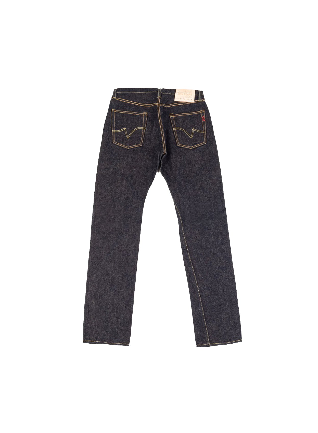 Iron Heart IH-634S-19L 19oz Left Hand Twill Selvedge Denim Straight Cut Jeans Indigo Back Detail