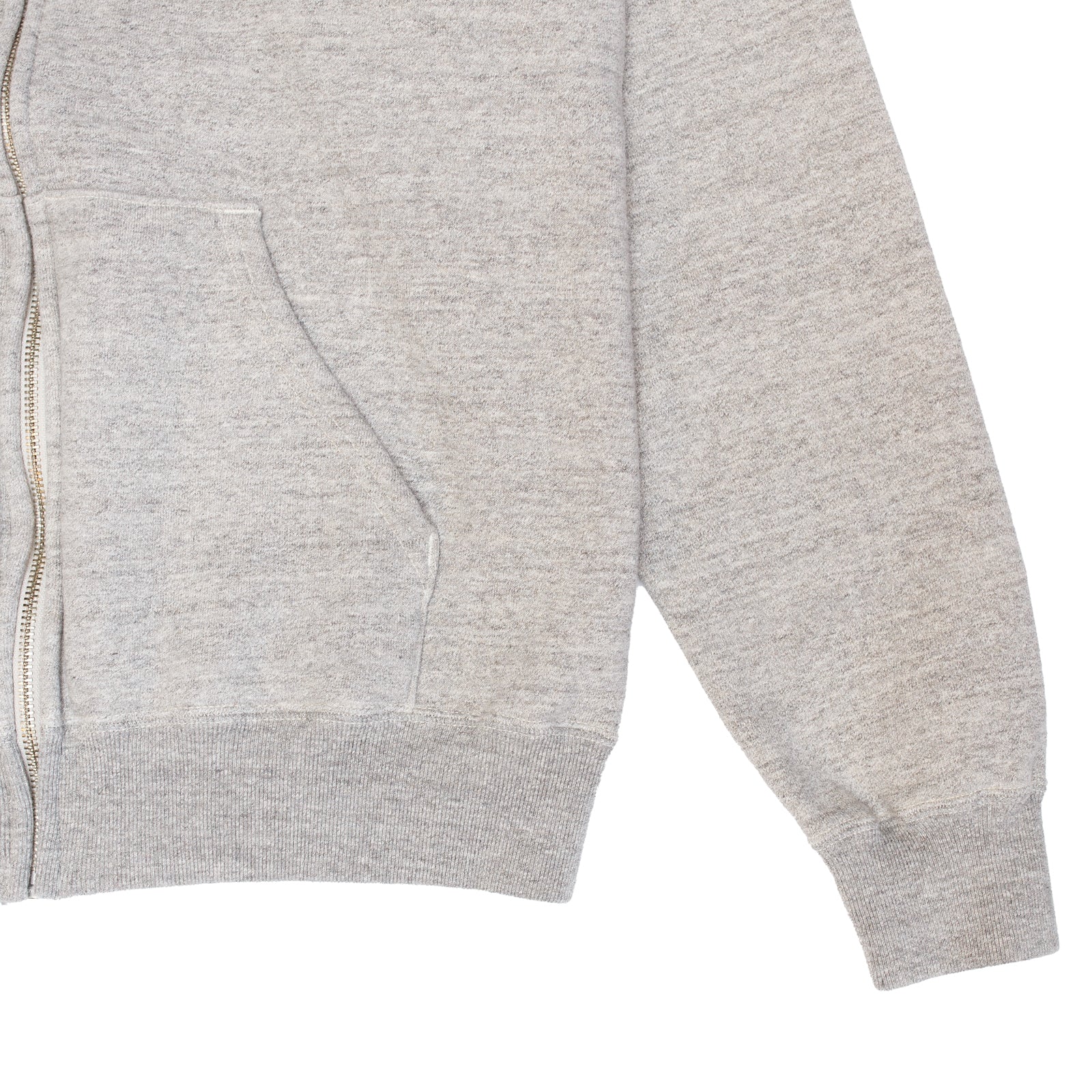 Loop Wheel Zip-Up Hooded Sweat Shirt - Heather Gray