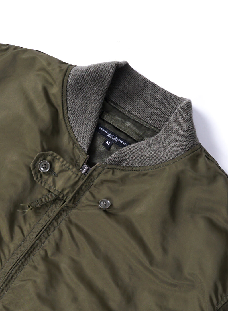 Aviator Jacket - Olive Flight Satin Nylon