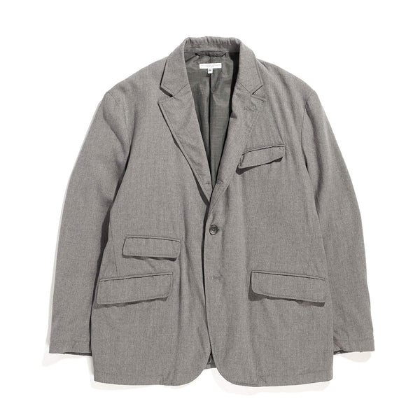 Engineered Garments | Andover Jacket | Grey Tropical Wool | BlackBlue