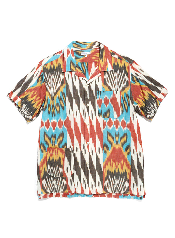 Camp Shirt - Multi Color Cotton Ikat