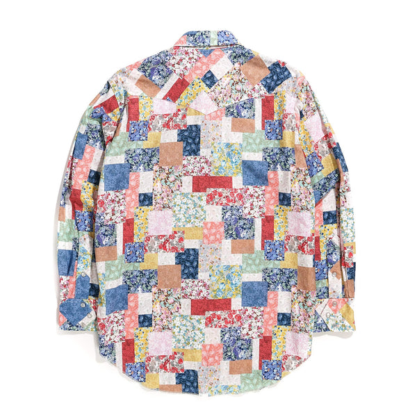 Engineered Garments Combo Western Shirt Multi Color Floral Patchwork Rear