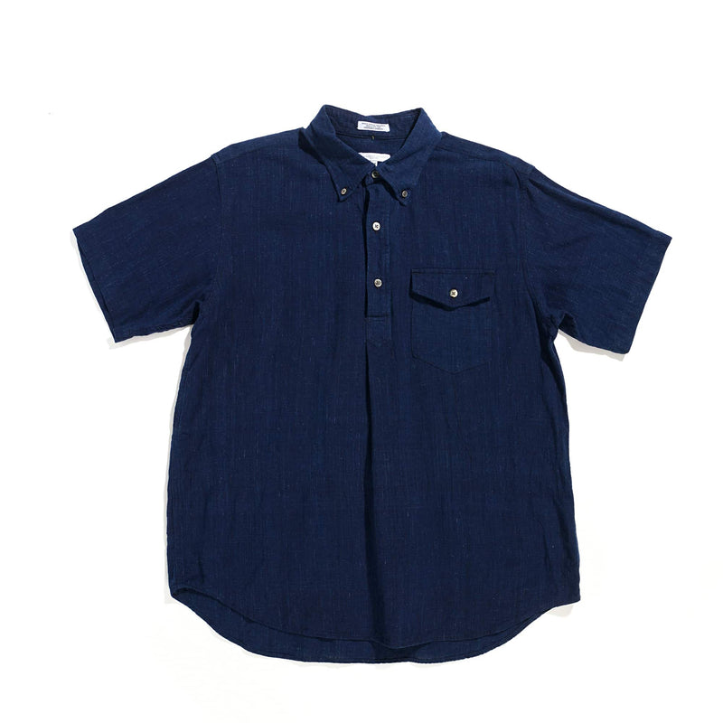 Engineered Garments Popover BD Shirt Navy Cotton Voile Front