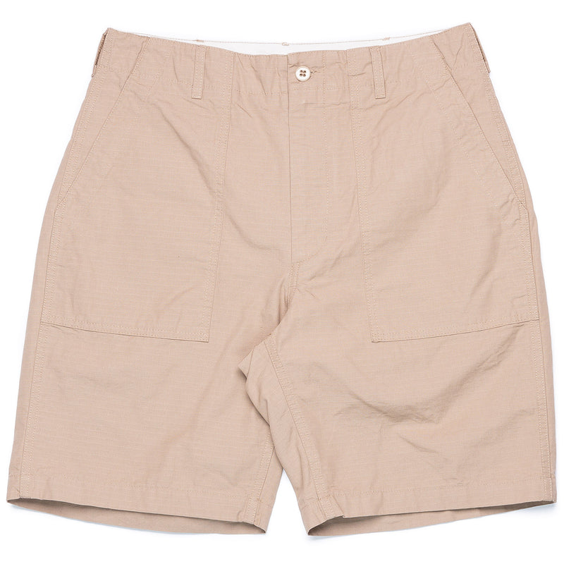 Engineered Garments Fatigue Short Khaki Cotton Front