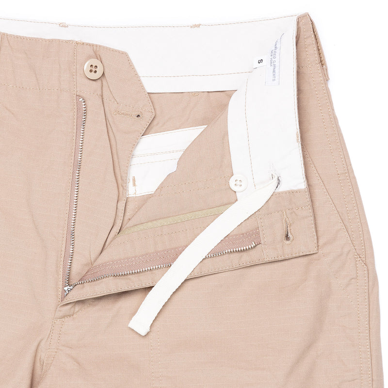 Engineered Garments Fatigue Short Khaki Cotton Zipper