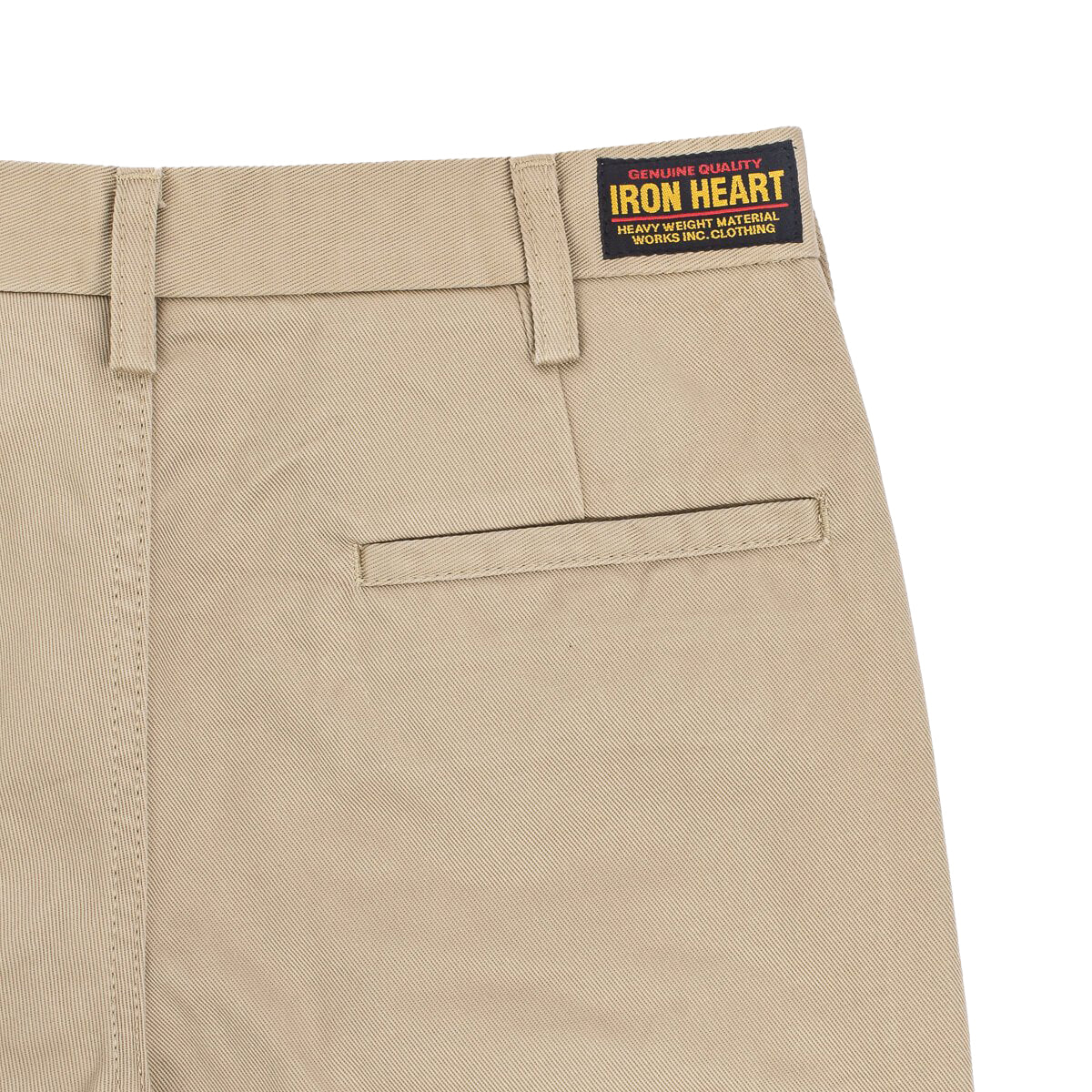 Iron Heart IH-730-KHA - 12oz Heavy Cotton Regular Fit Chinos Khaki