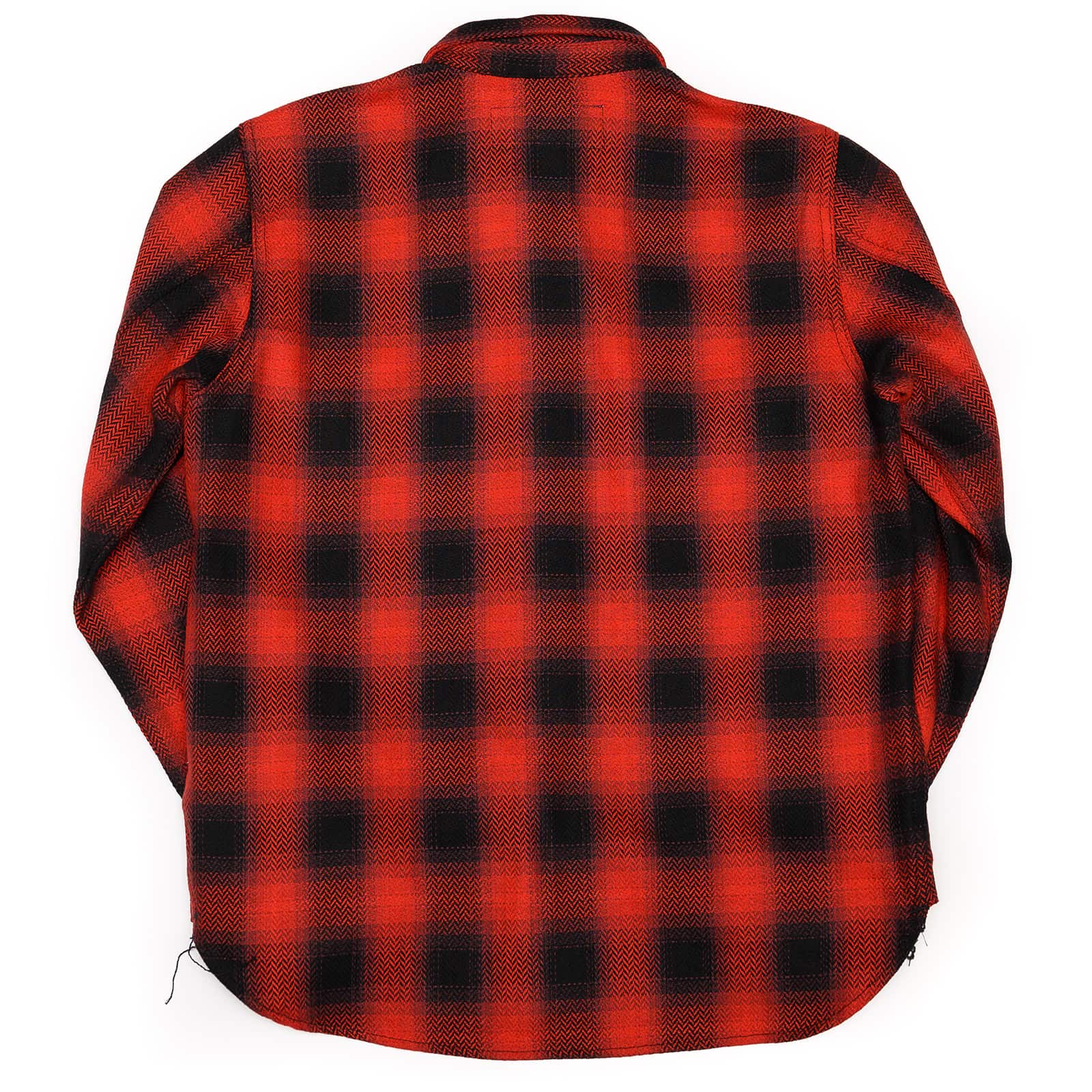 Rogue Territory Field Shirt Red Herringbone Plaid Rear