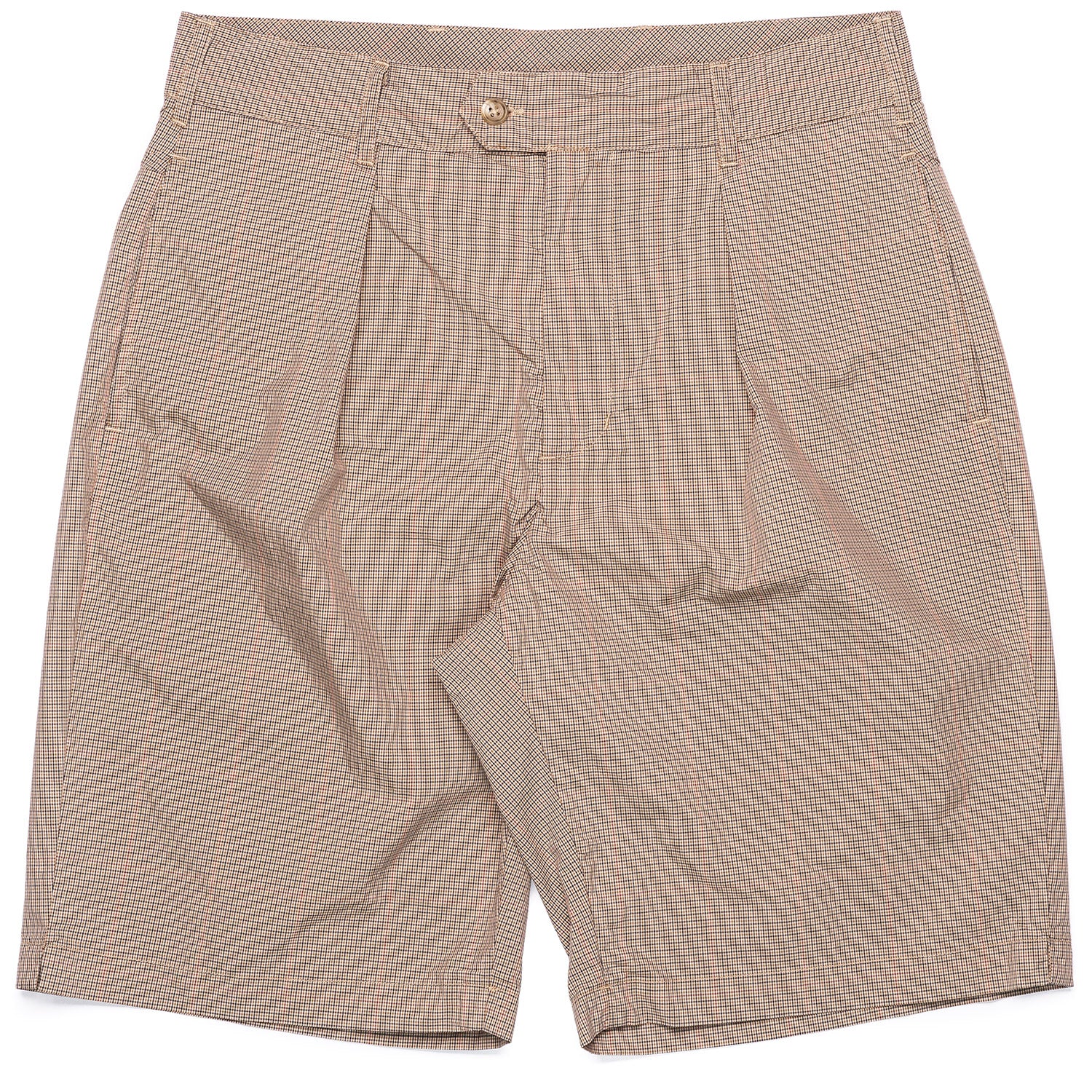 Engineered Garments Sunset Short Khaki Nyco Mini Tattersall Front