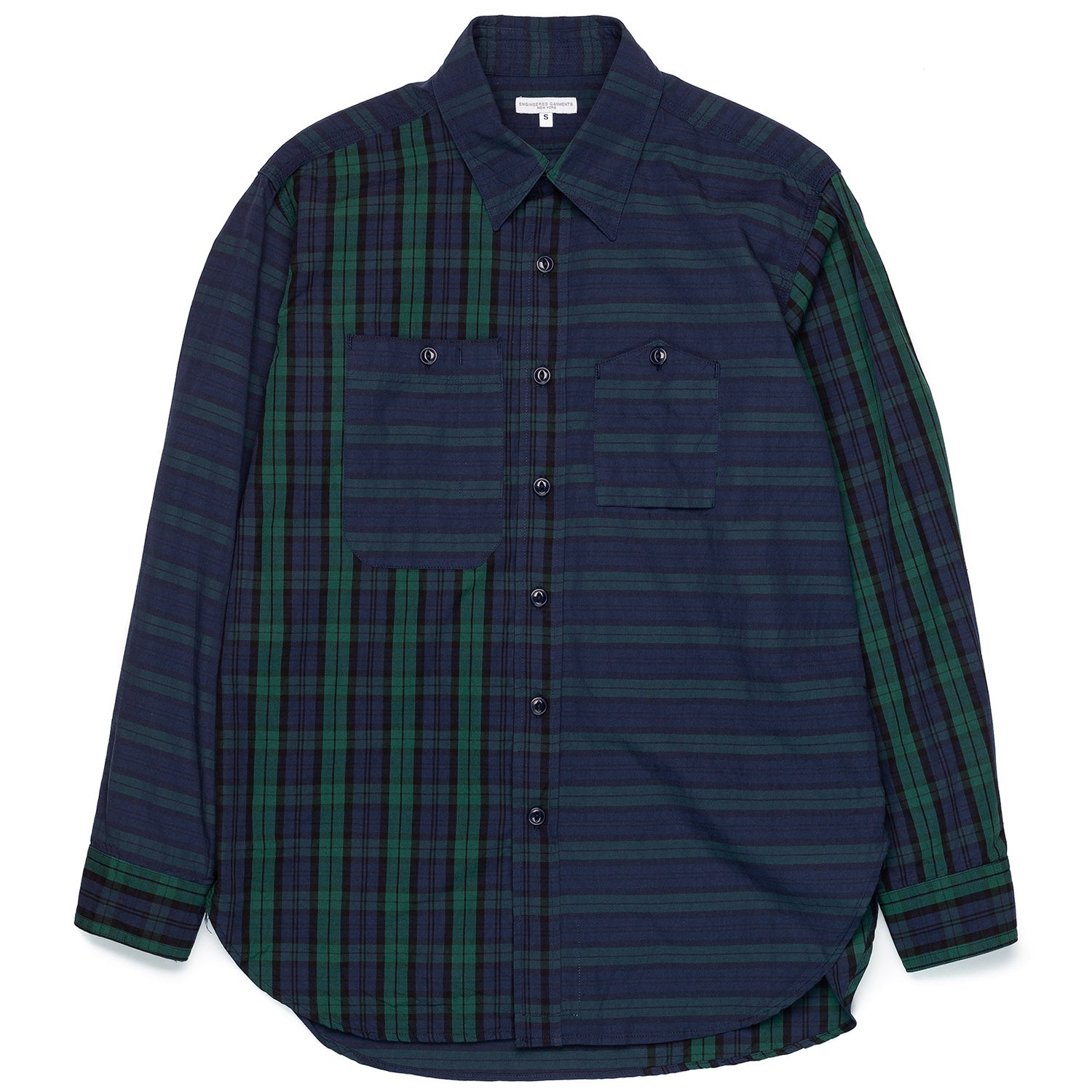 Engineered Garments Work Shirt Blackwatch Big Repeat Madras Front