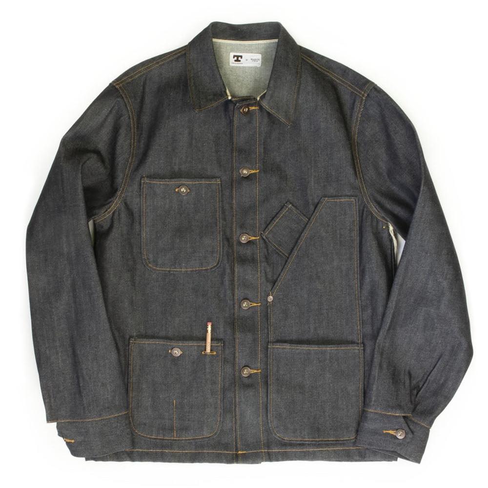 Tellason | Coverall Jacket | 12.5oz Raw Selvedge Denim | BlackBlue