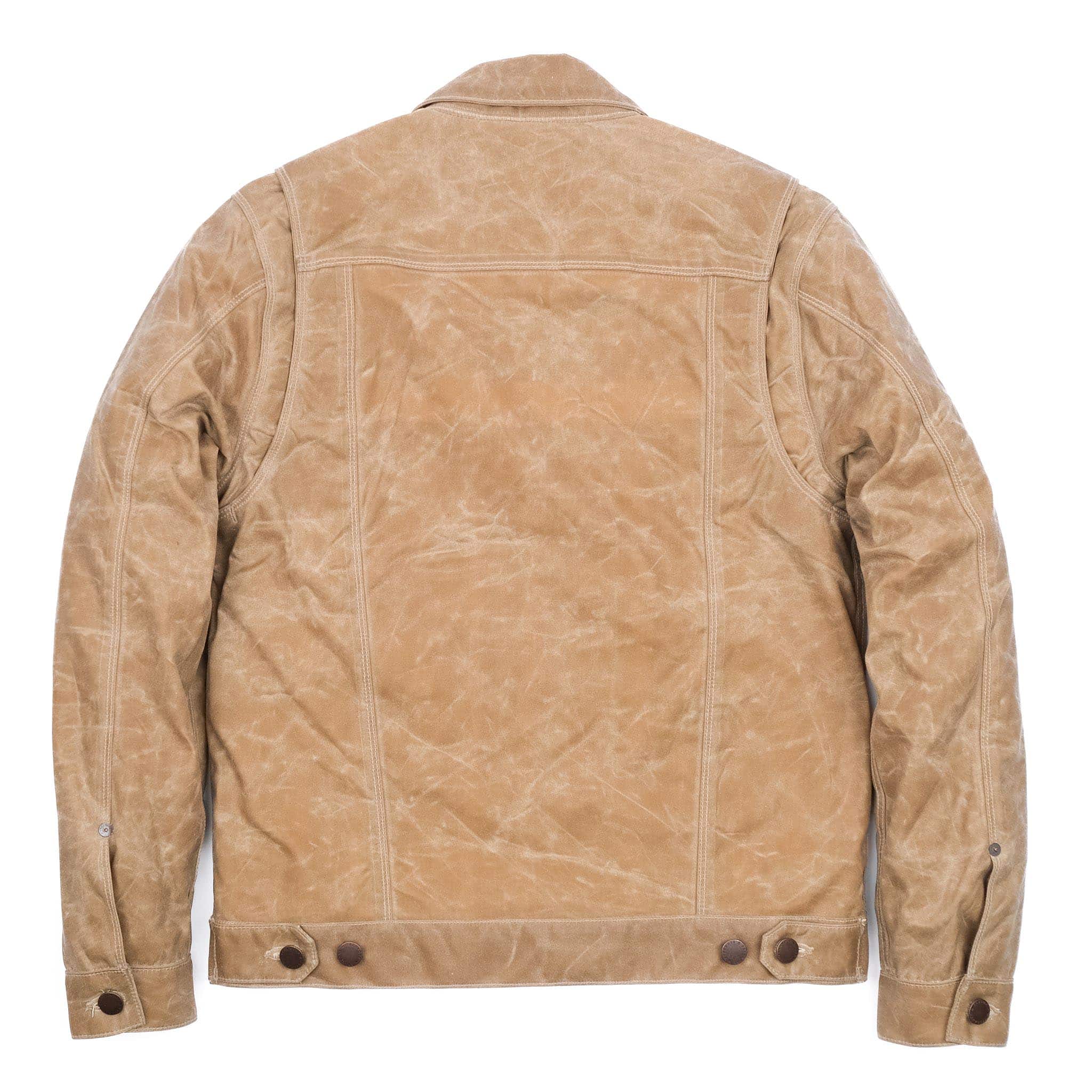 Freenote Cloth RJ-1 Riders Jacket Waxed Canvas Tumbleweed Rear