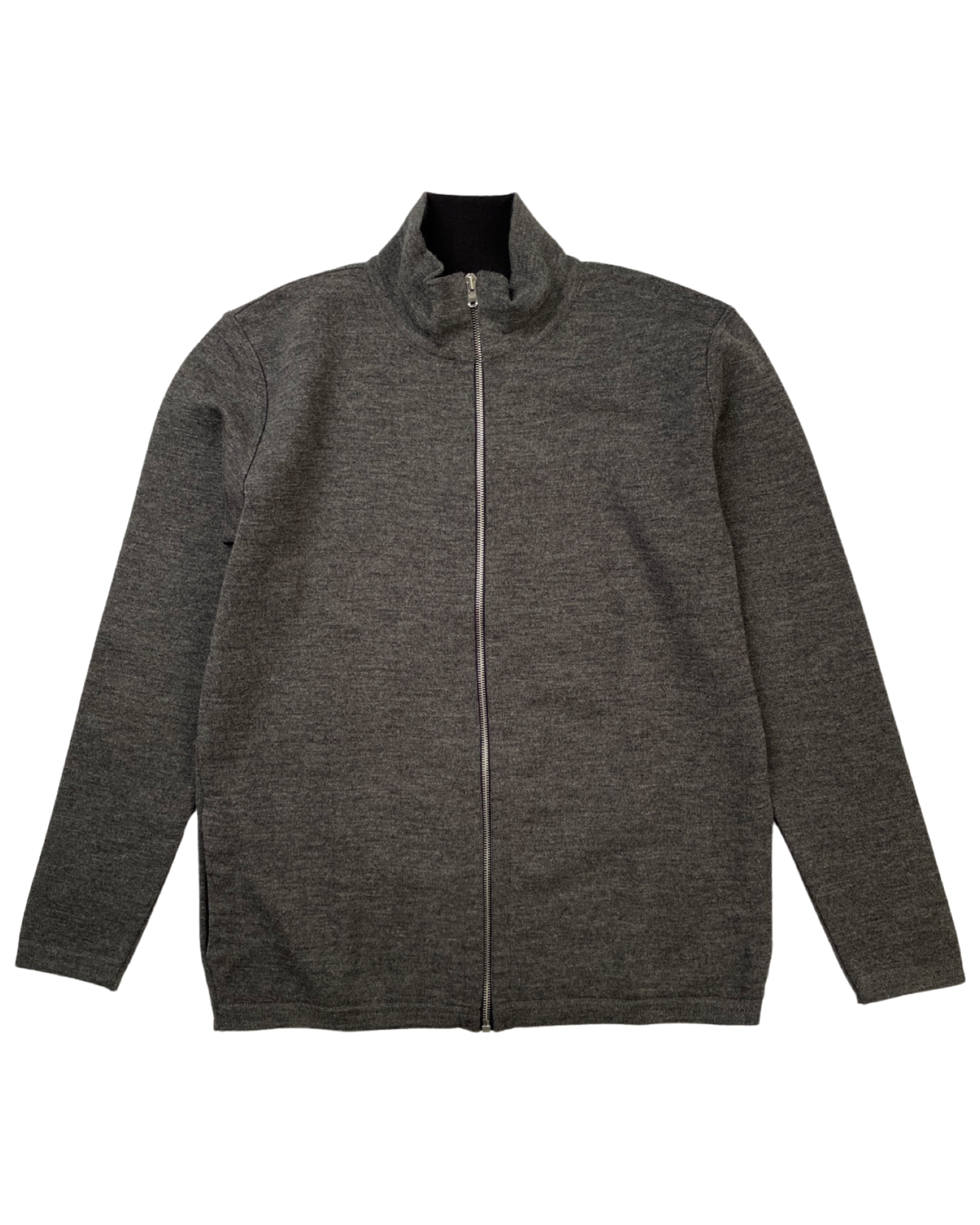 Naval Full Zip - Medium Grey Melange