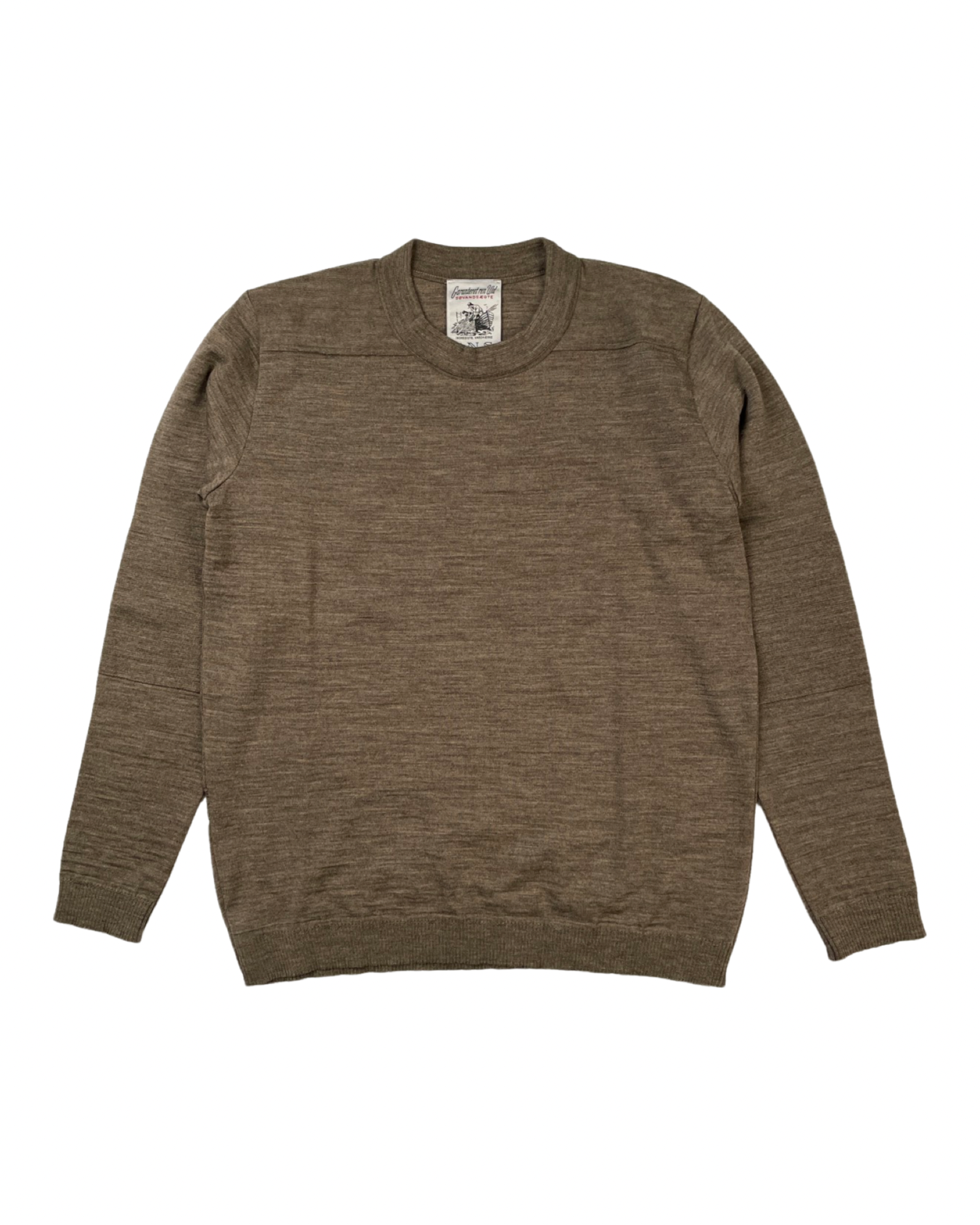 SNS Herning - Variant Crew Neck - Natural Brown Melange